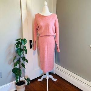 EXPRESS Barbie Pink Knit Matching Skirt Set